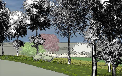 Real-time Pen-and-ink Illustration of Landscapes