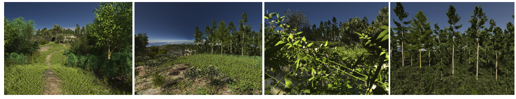 Teaser of Realistic and Interactive Visualization of High-Density Plant Ecosystems