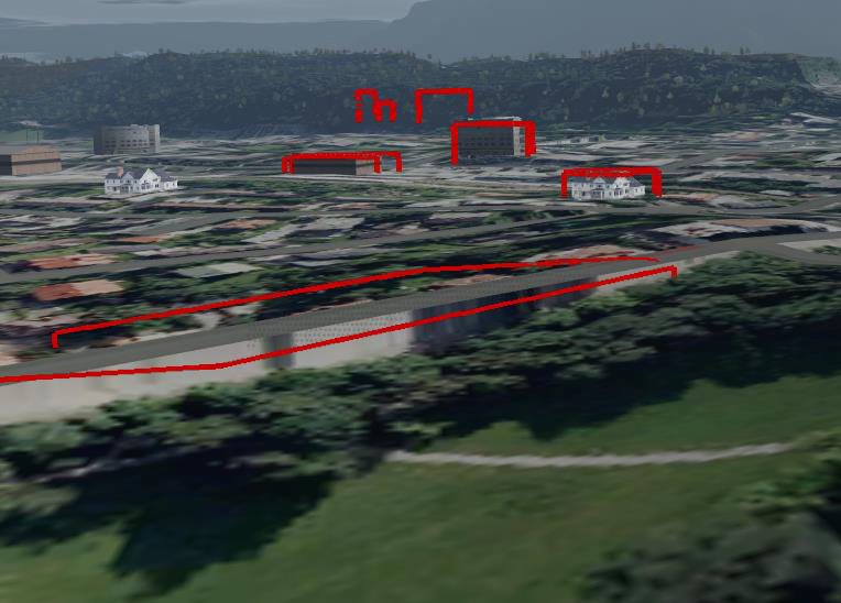 Clustering and visualization of non-classified points from LiDAR data for helicopter navigation