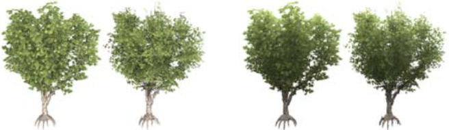 Teaser of Real-time Rendering of Billboard Plants in a Dynamic Lighting Environment