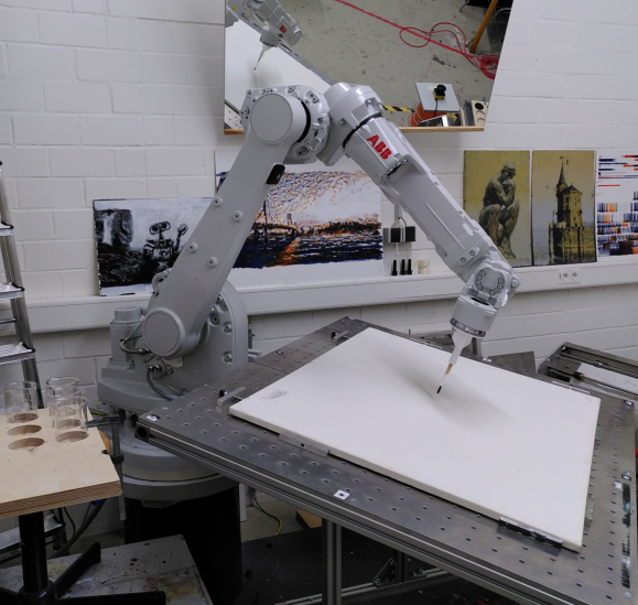 Recent Developments Regarding Painting Robots for Research in Automatic Painting, Artificial Creativity, and Machine Learning